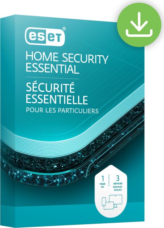 ESET Home Security Essential – 3 Appareils / 1 An (Licence numérique)